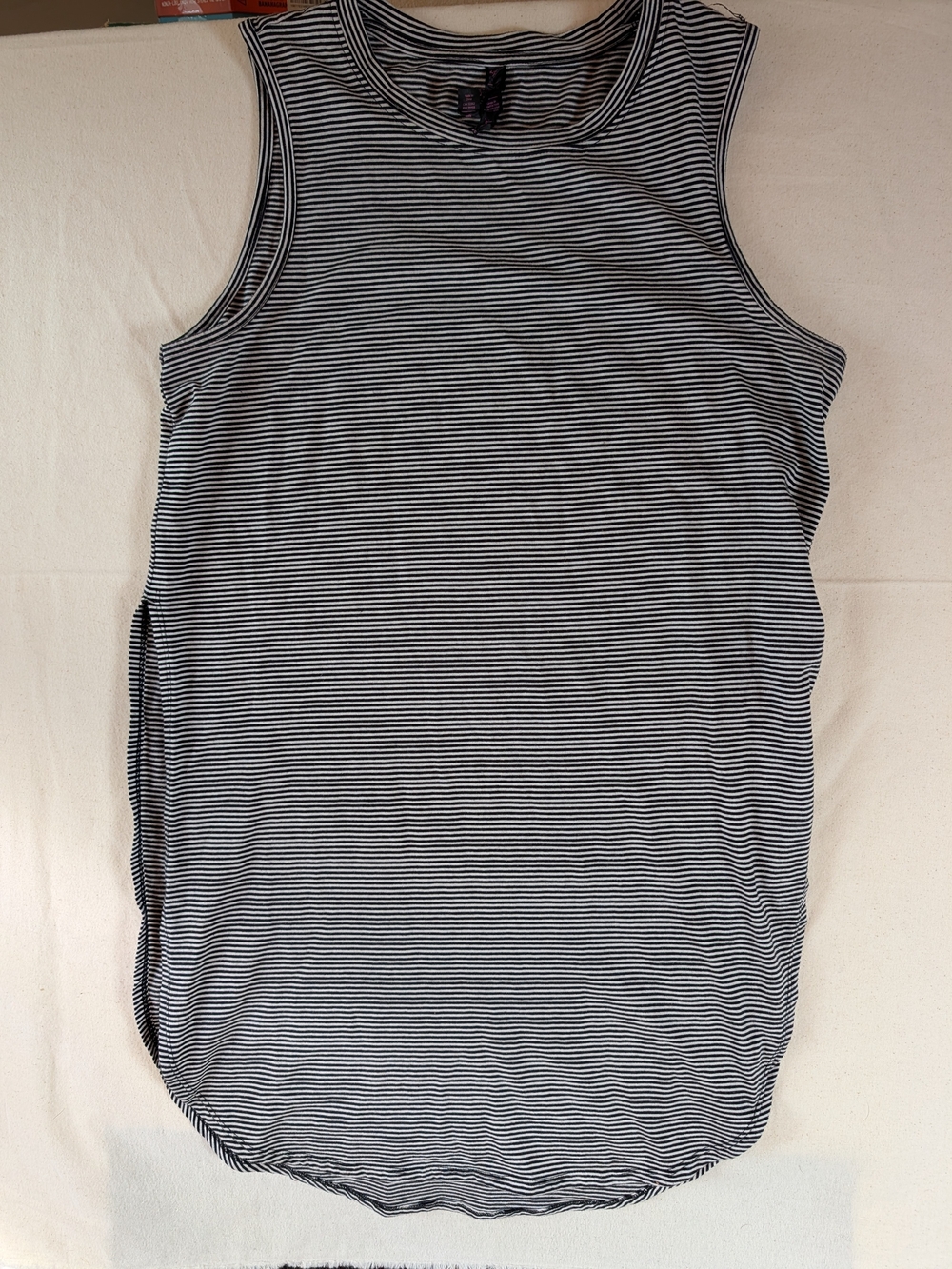 Betsey Johnson Performance Striped Sleeveless Top - Tunic Length